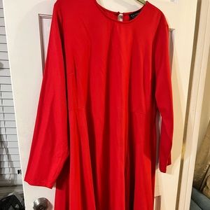 Red A line dress